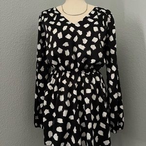 Cinched Waist Polk-a-dot blouse.